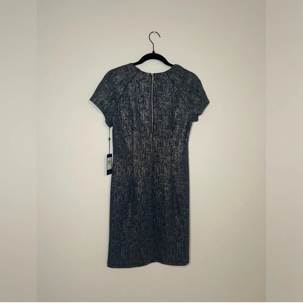 Tommy Hilfiger- Navy and Silver Metallic Dress - Size 4 - Picture 6 of 7